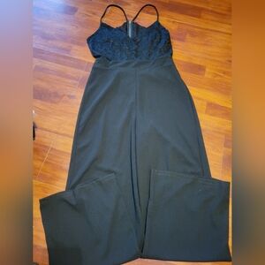 Black lace top Jumpsuit. Like new! Size L.